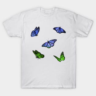 Grassy Fields Butterflies Sticker Pack T-Shirt